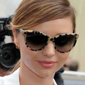 Stella McCartney Rounded Cat Eye Sunglasses In Spotty Leopard